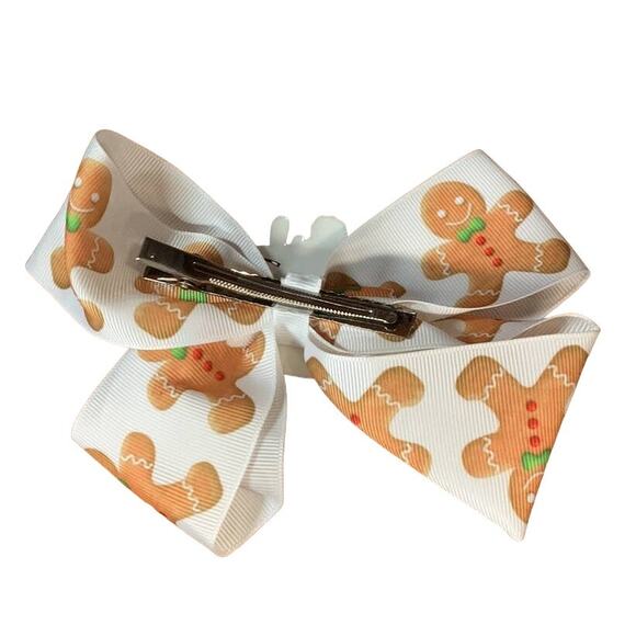 Girls Gingerbread Bow Clip - Picture 5 of 5